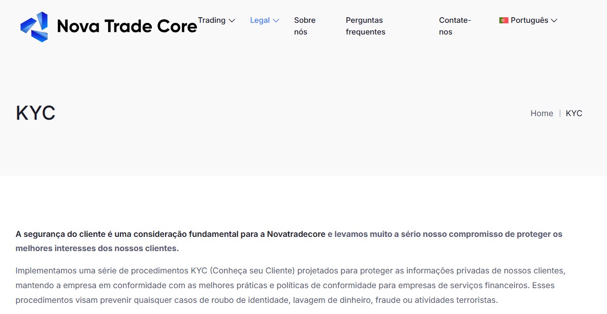Novatradecore KYC Compliance Novatradecore KYC Compliance