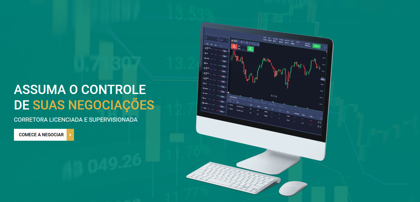 Tela com gráficos e ativos financeiros na plataforma XMR Markets Tela com gráficos e ativos financeiros na plataforma XMR Markets